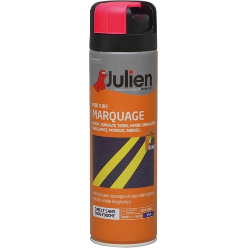 Peinture de marquage Julien - Aérosol de 500 ml, fluo