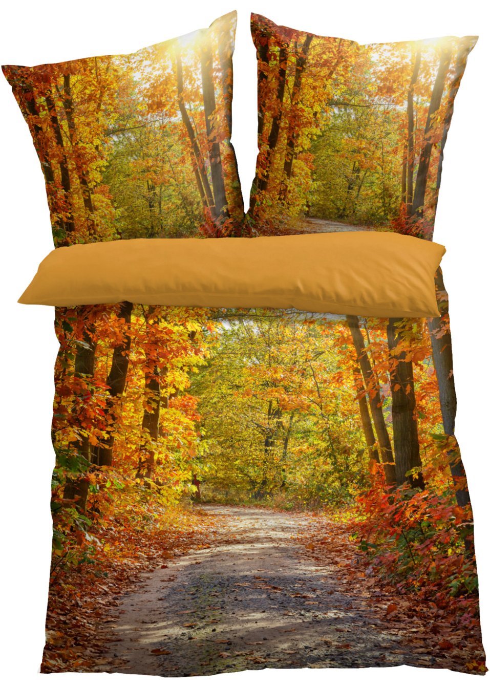 Parure de lit réversible avec motif forêt