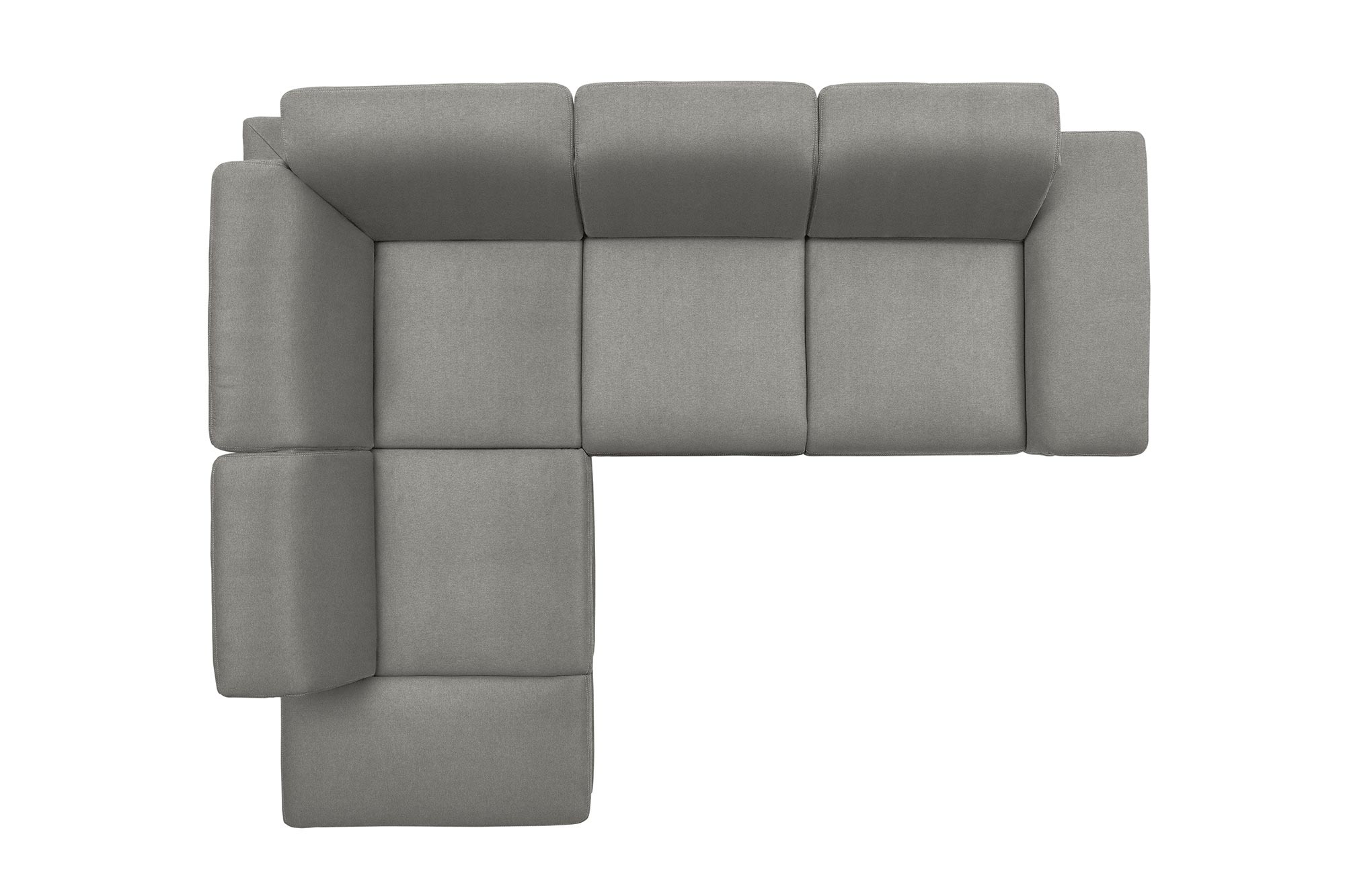 polsterpower Boxspringsofa - Belle silver - Basismodell - Ottomane links