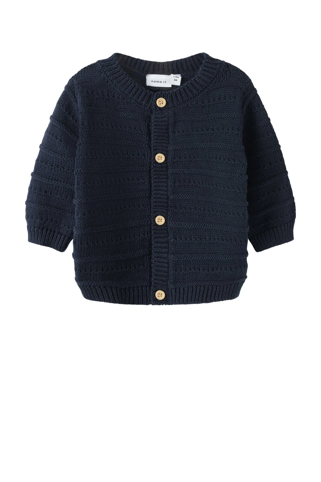 NAME IT BABY cardigan donkerblauw gebreid