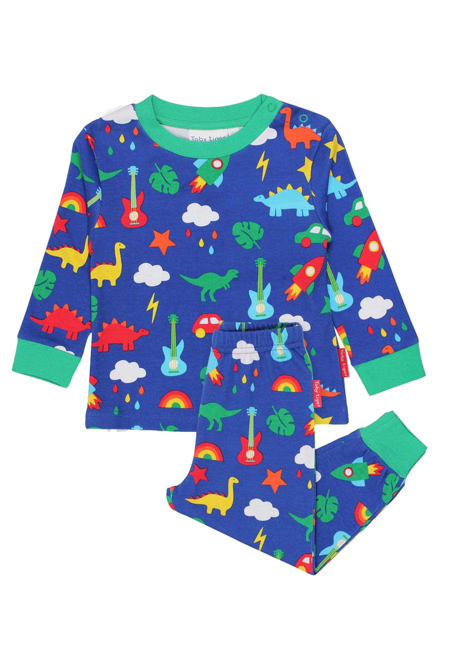 Toby Tiger Schlafanzug mit farbenfrohem Blu Print