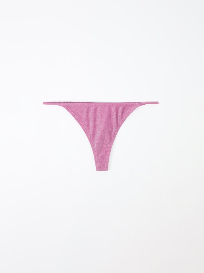 Biquíni fio dental brilhante - Rosa