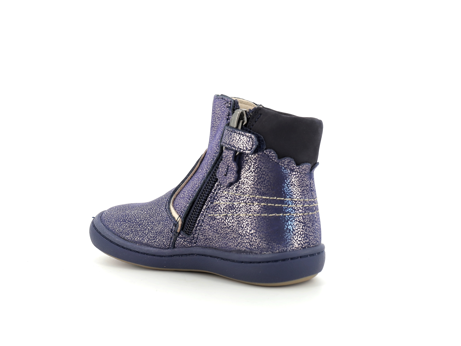 Kickers-KICKPOPPY 912140 Cuir Bleu nuit