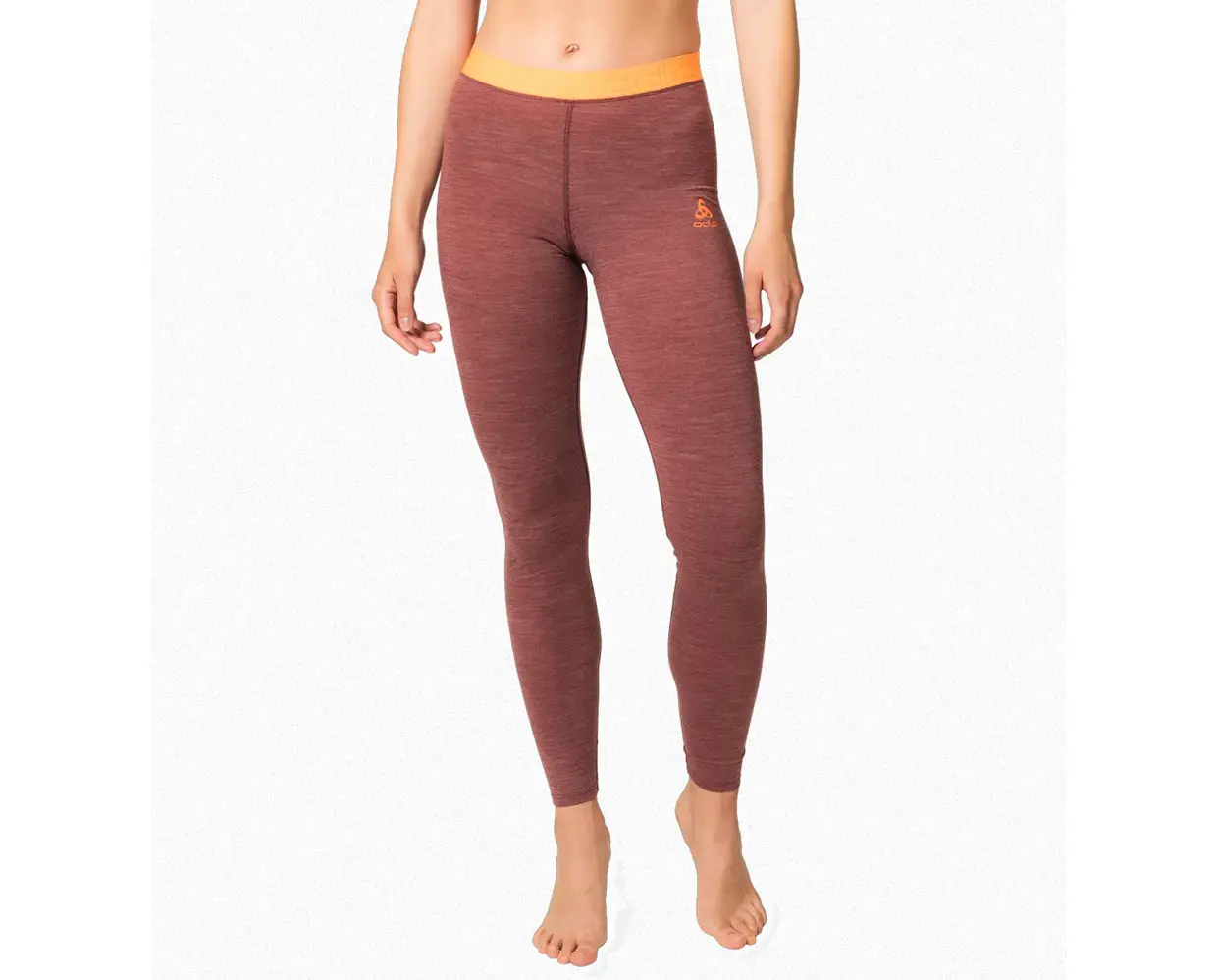 Odlo Natural Perform PW 150 BL Thermobroek Lang Donkerrood Dames