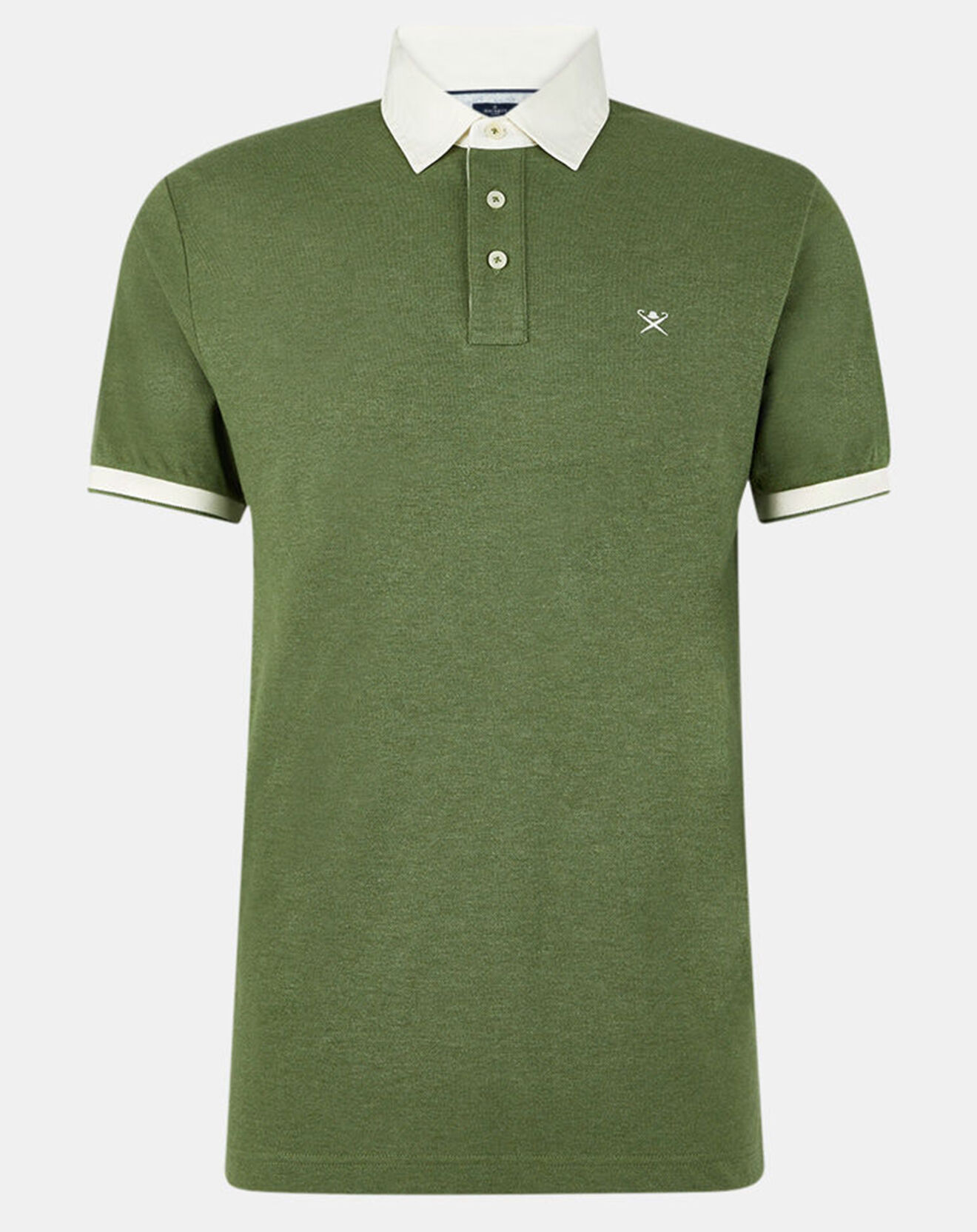 Hackett London Polo Classic Fit Piqué Brand kaki