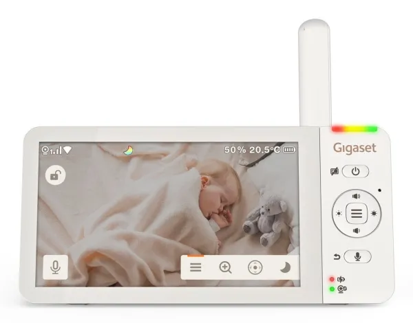 Gigaset BABY 700 Connected, 300 m, 60 min., 50 m, 300 m, Hvid, LCD