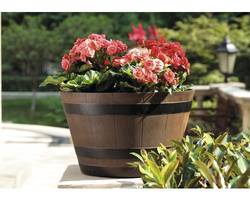Lafiora Jasmine bloempot, H 31 cm, Ø 52 cm, bruin