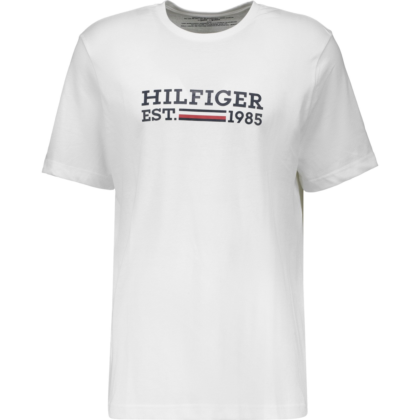 Tommy Hilfiger Herren-T-Shirt Pique Logo XL, weiss