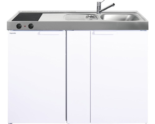 Stengel keukens mini keuken met apparatuur Kitchenline 120 cm wit hoogglans voorgemonteerde variant rechts 1112000103100