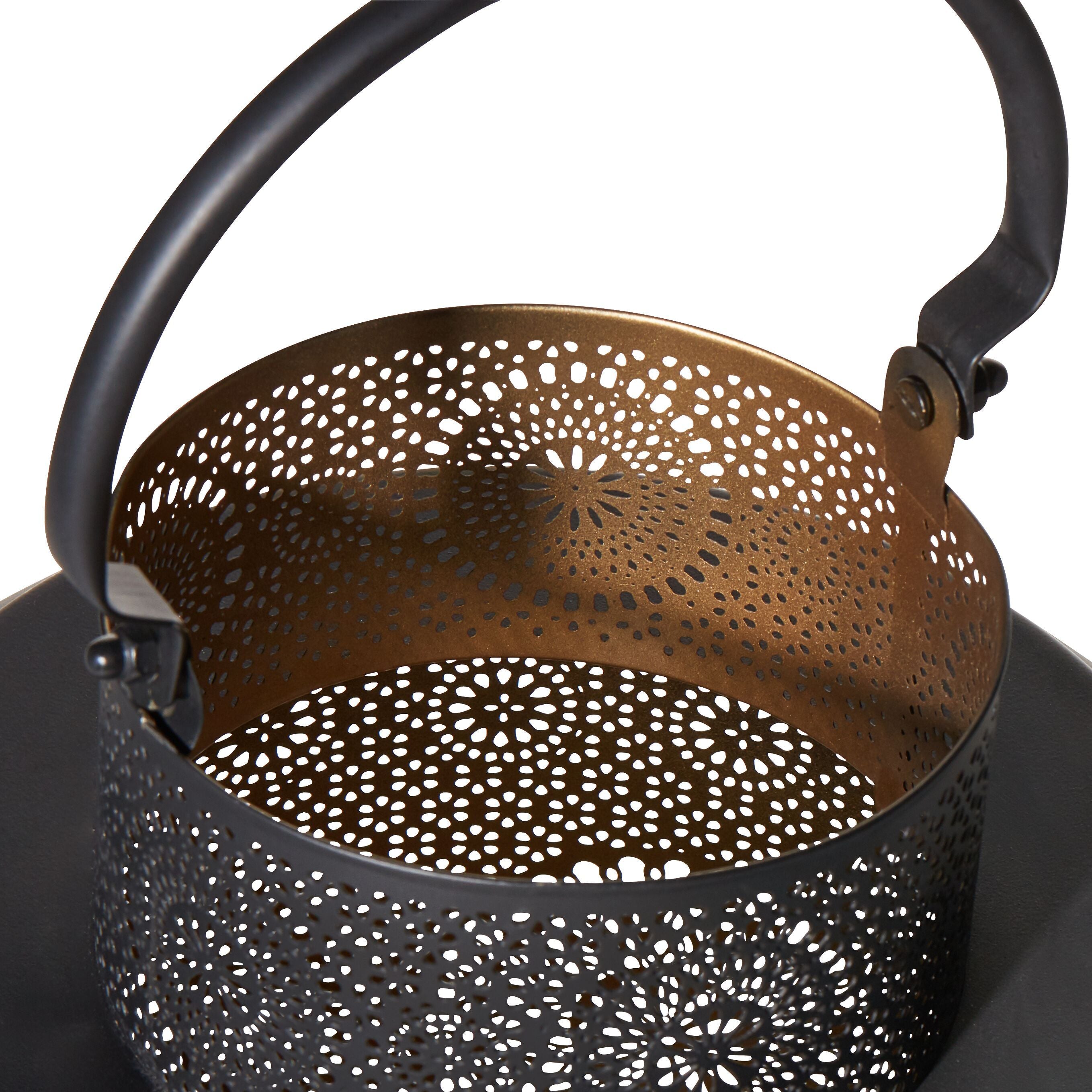 MIRA Laterne - Schwarz / B: 25.0 cm x T: 25.0 cm x H: 40.0 cm