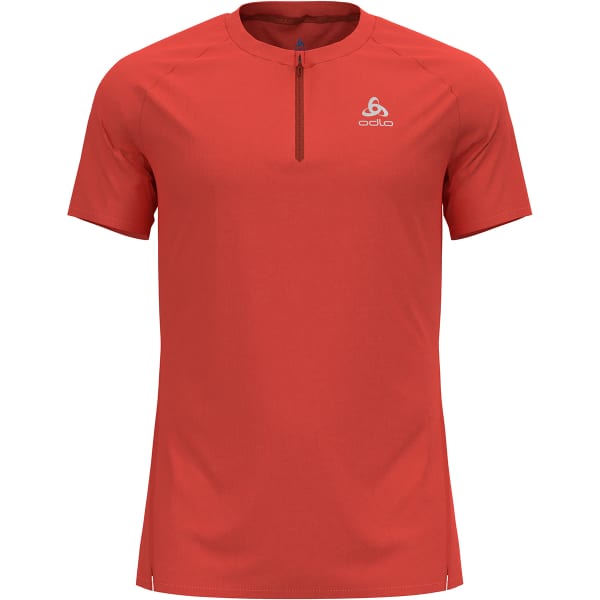 T-shirt running ODLO MC 1/2 ZIP AXALP TRAIL FIRELIGHT