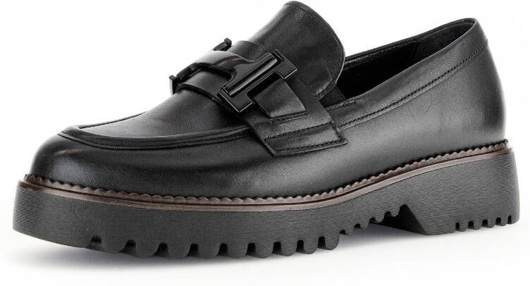 GABOR Loafers Dames 452 Maat: 37 5 Materiaal: Leer Kleur: Zwart