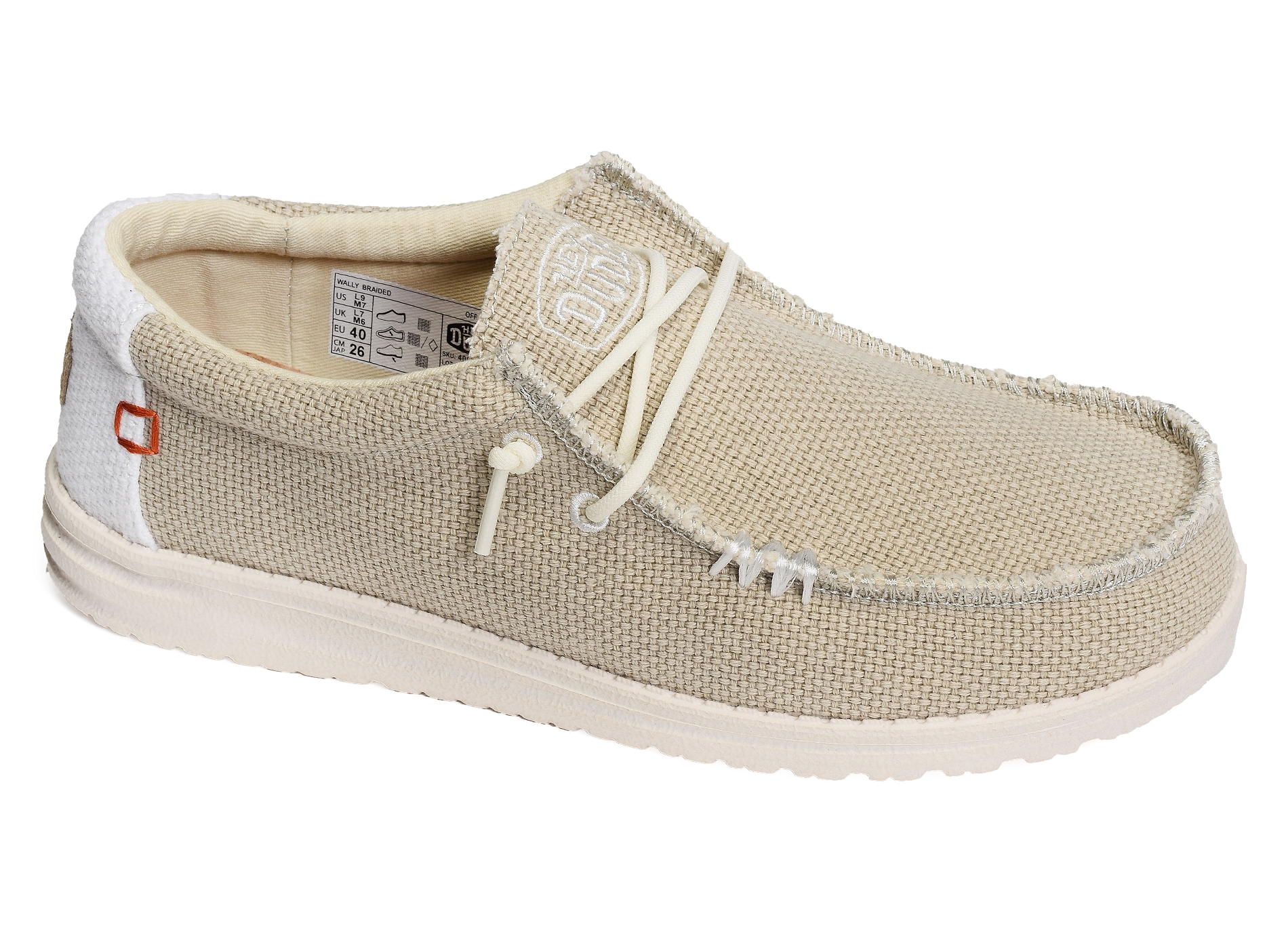 Wally braided blanc beige