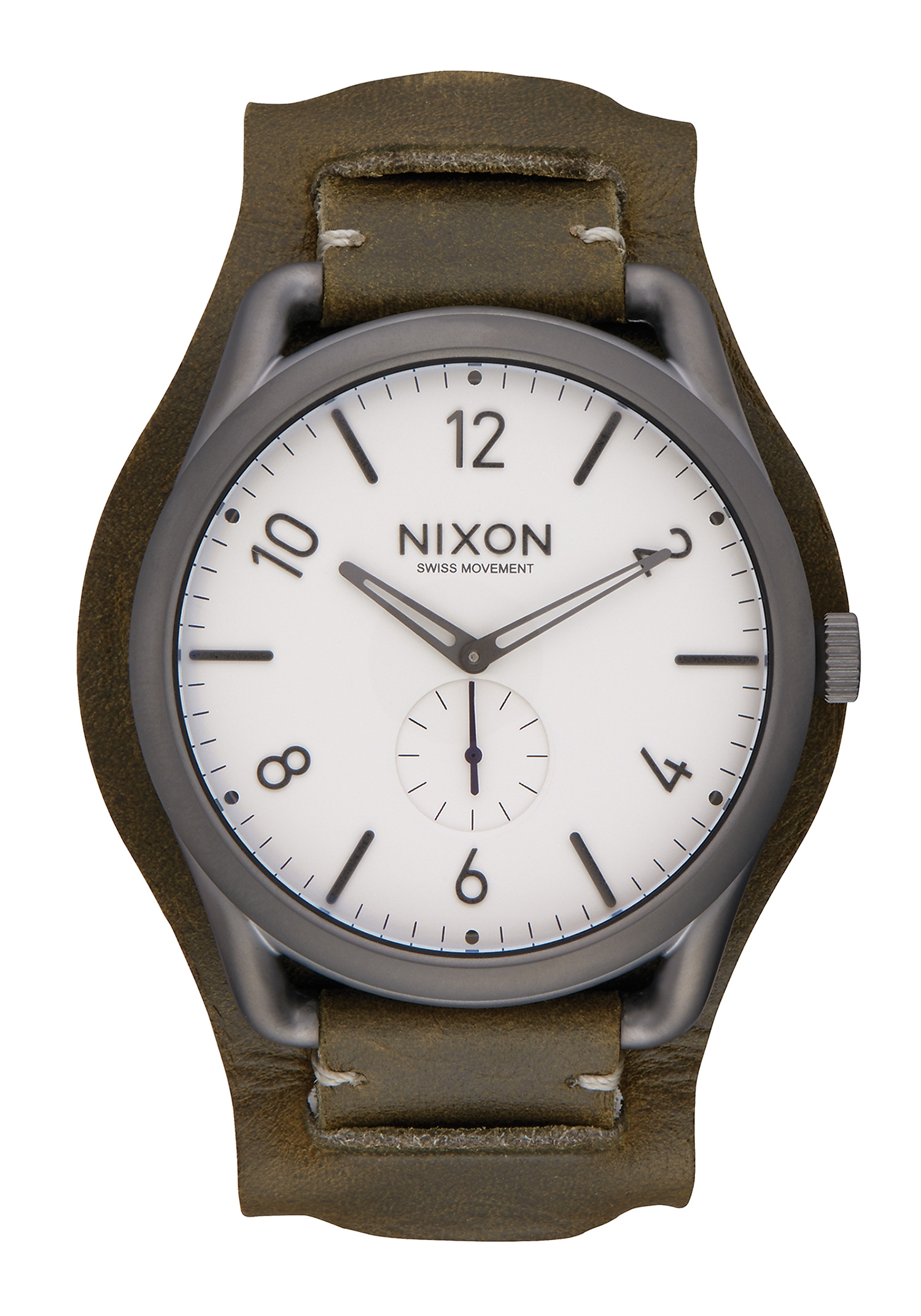 Nixon The C45 Leather Gunmetal / Surplus Cuff A4652389