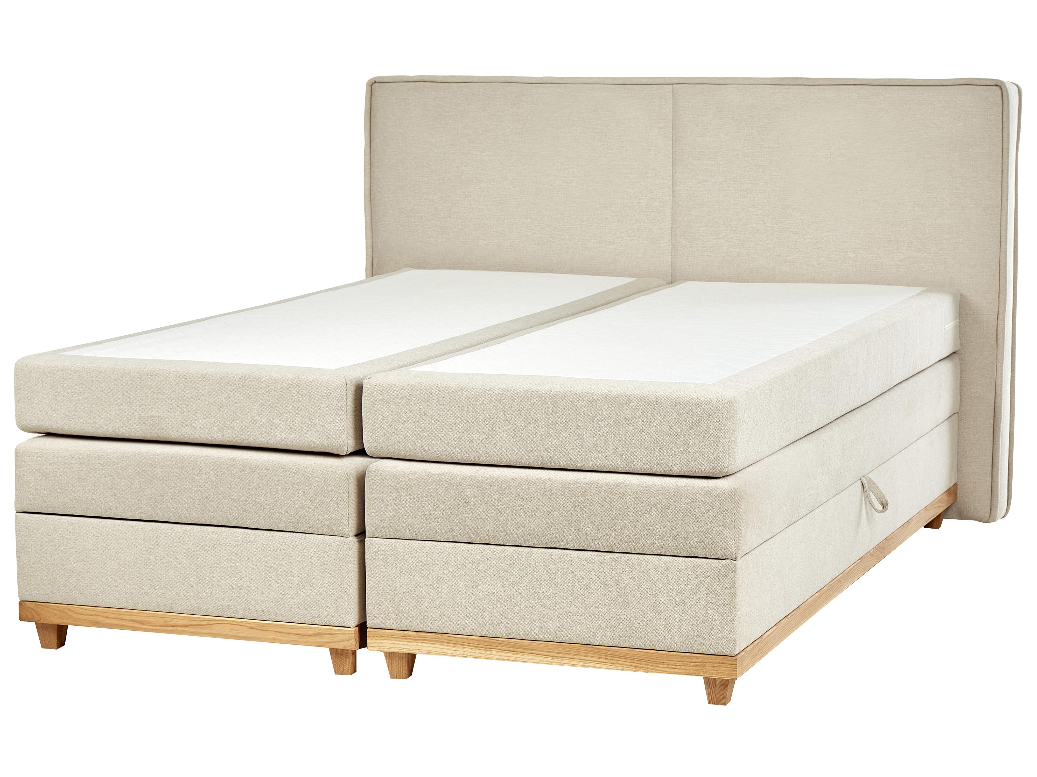 Boxspring met opbergruimte Stof DYNASTY 180 x 200 cm Beige