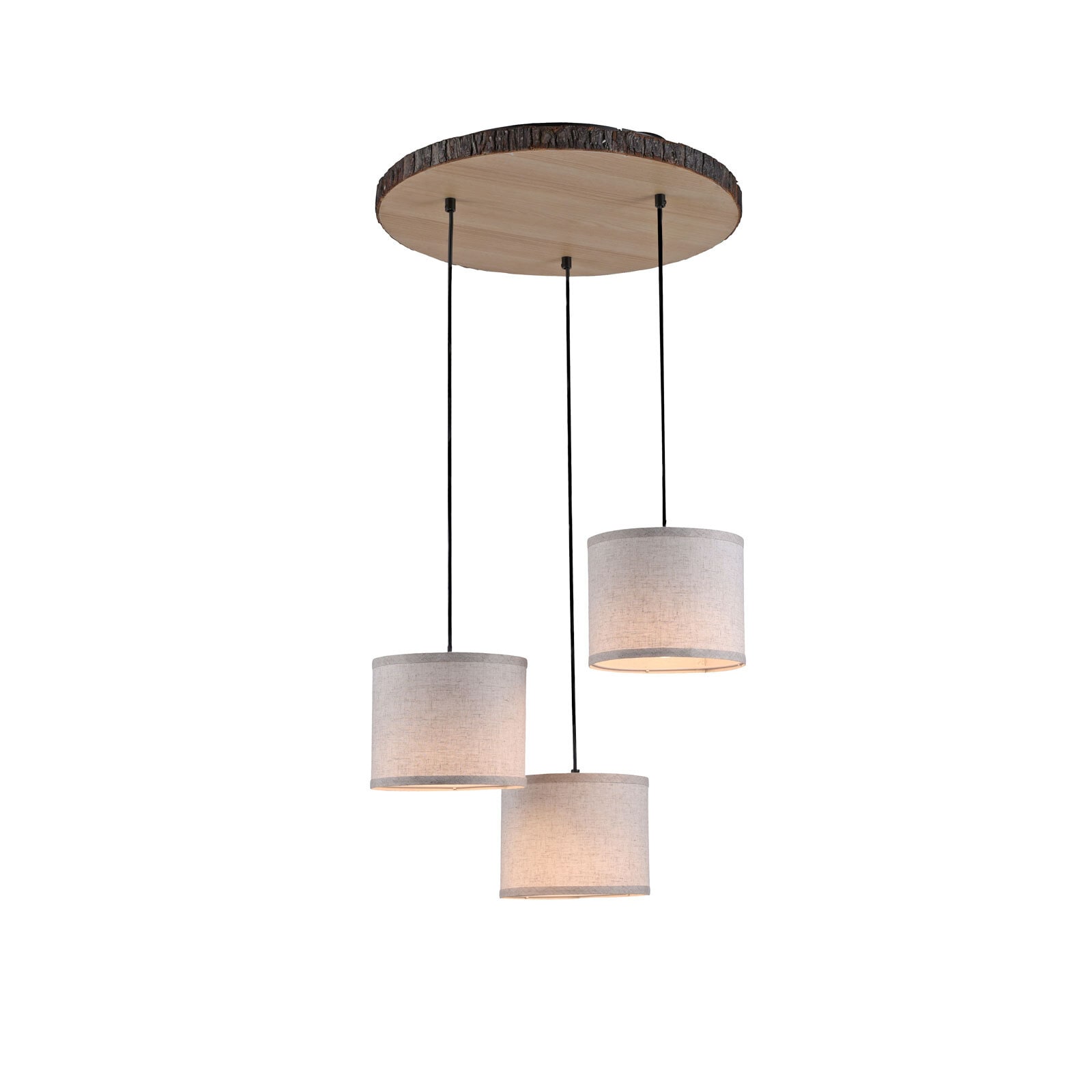 Pendelleuchte Bark braun Holz 52x52x120cm