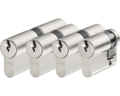 Profielcilinderset E20NP Abus 30/30 mm gelijksluitend 4-delig