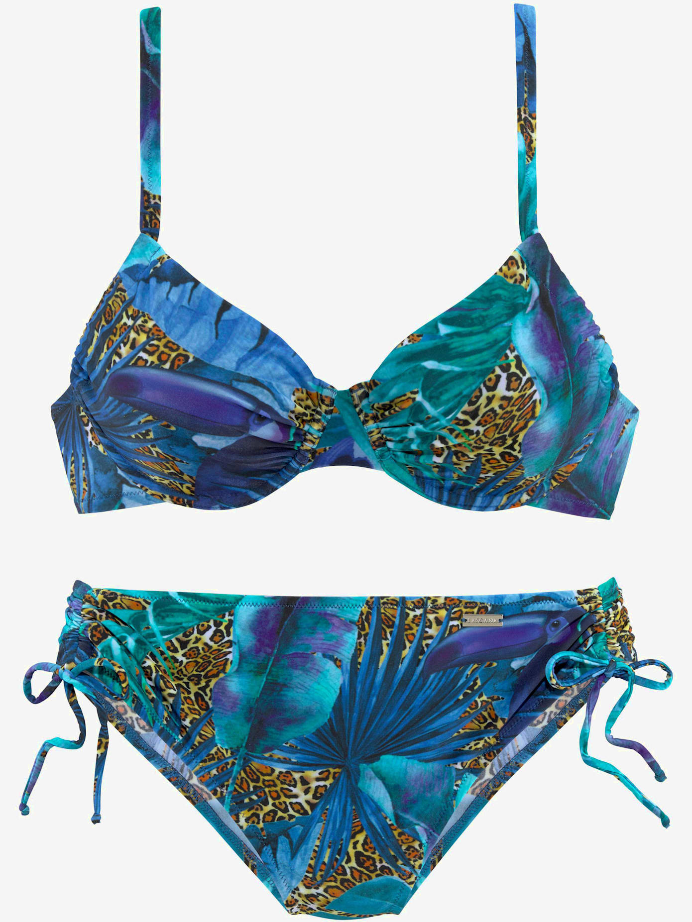Maillot de bain à armatures aspect jungle