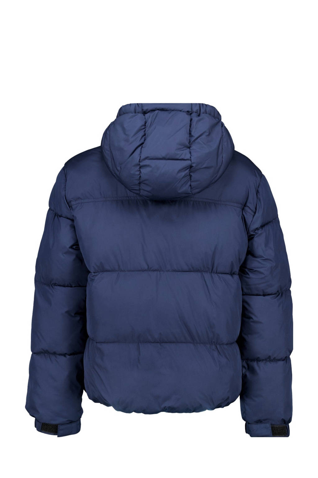 gewatteerde winterjas blauw
