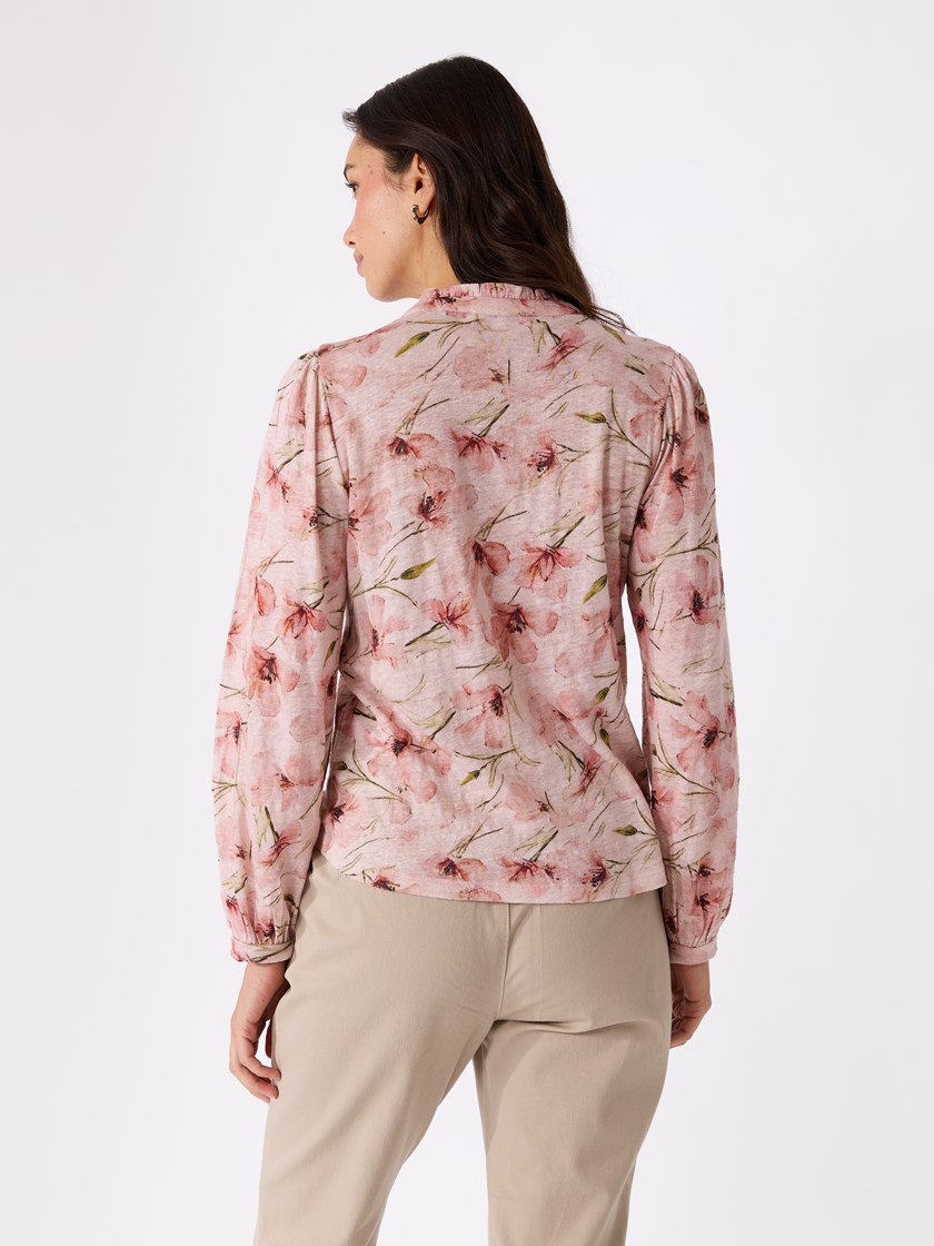 Valensia printet lintopp Peach Whip