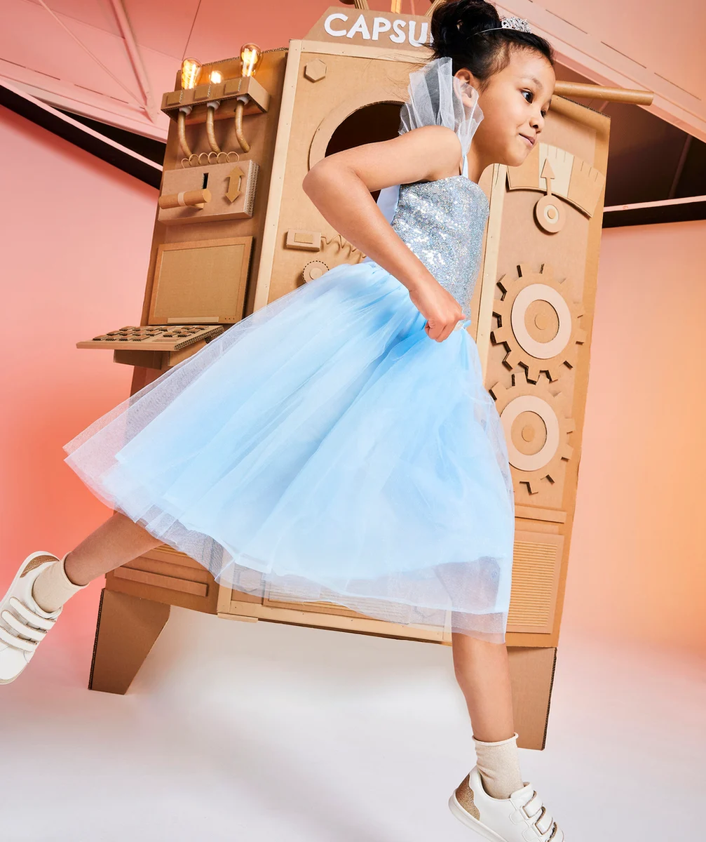 GREAT PRETENDERSDÉGUISEMENT ROBE DE PRINCESSE AVEC SEQUINS BLEUS