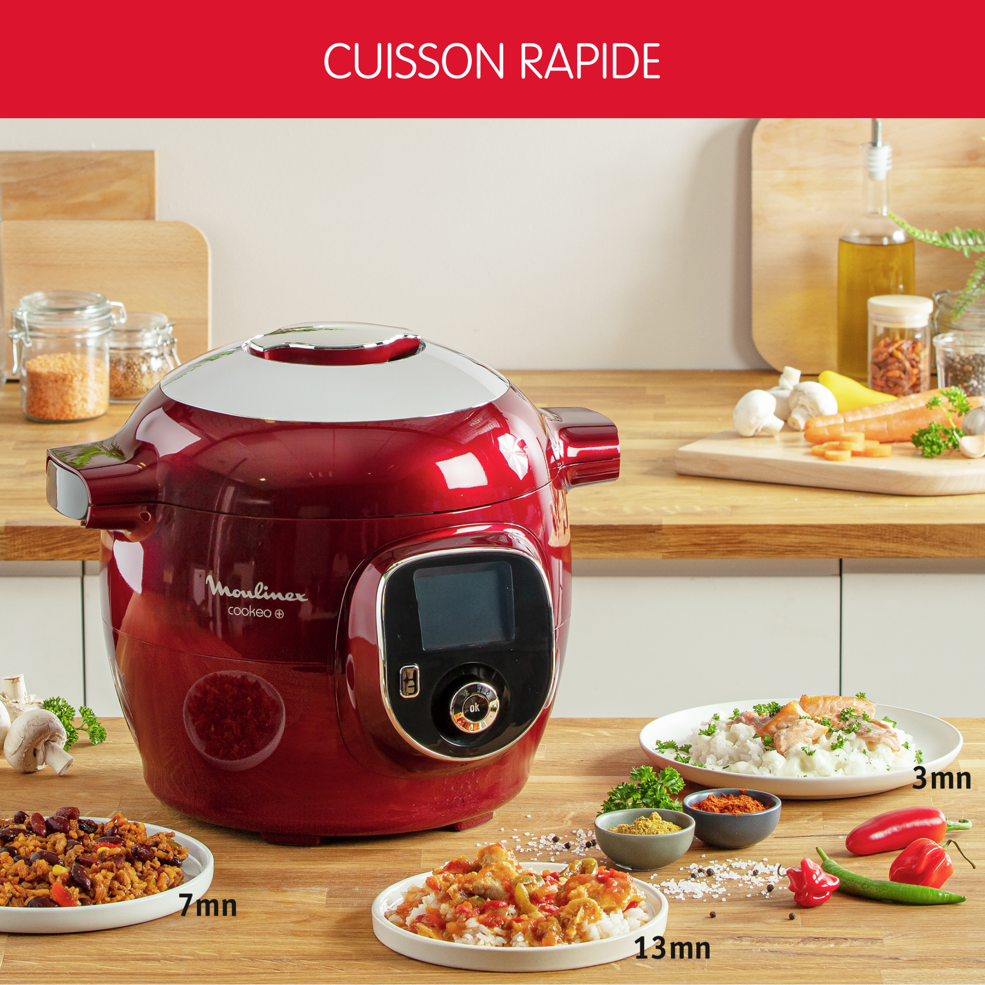Cookeo+ 180 recettes Rouge