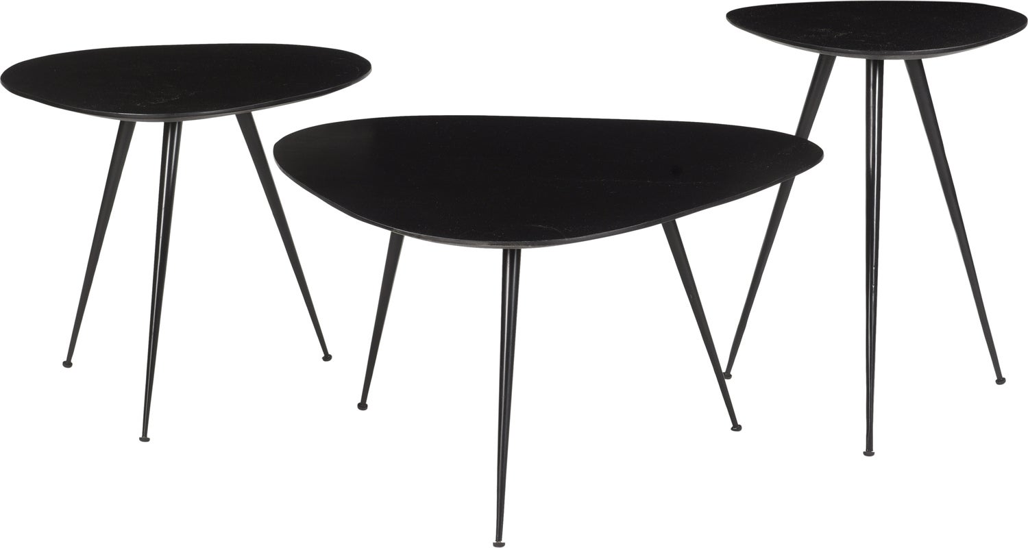 Brix bijzettafel Loua zwart 40 x 40 x 53 cm