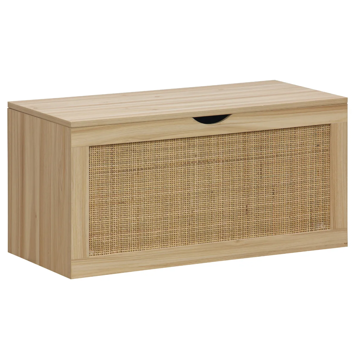 Pegane Coffre de rangement - Pin & Rotin