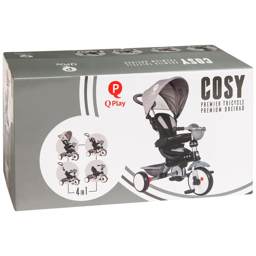 Play Cosy 4-in-1 Dreirad Grau