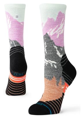 Chaussettes Stance Out Of Range Mid Wool Crew Gris/Rose