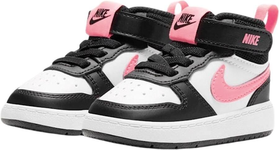 Nike Court Borough Mid 2 TDV Zwart-Roze-Wit