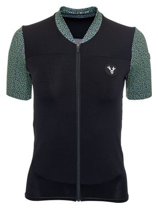 Maillot Manches Courtes Femme LeBram Aspin Noir Vert