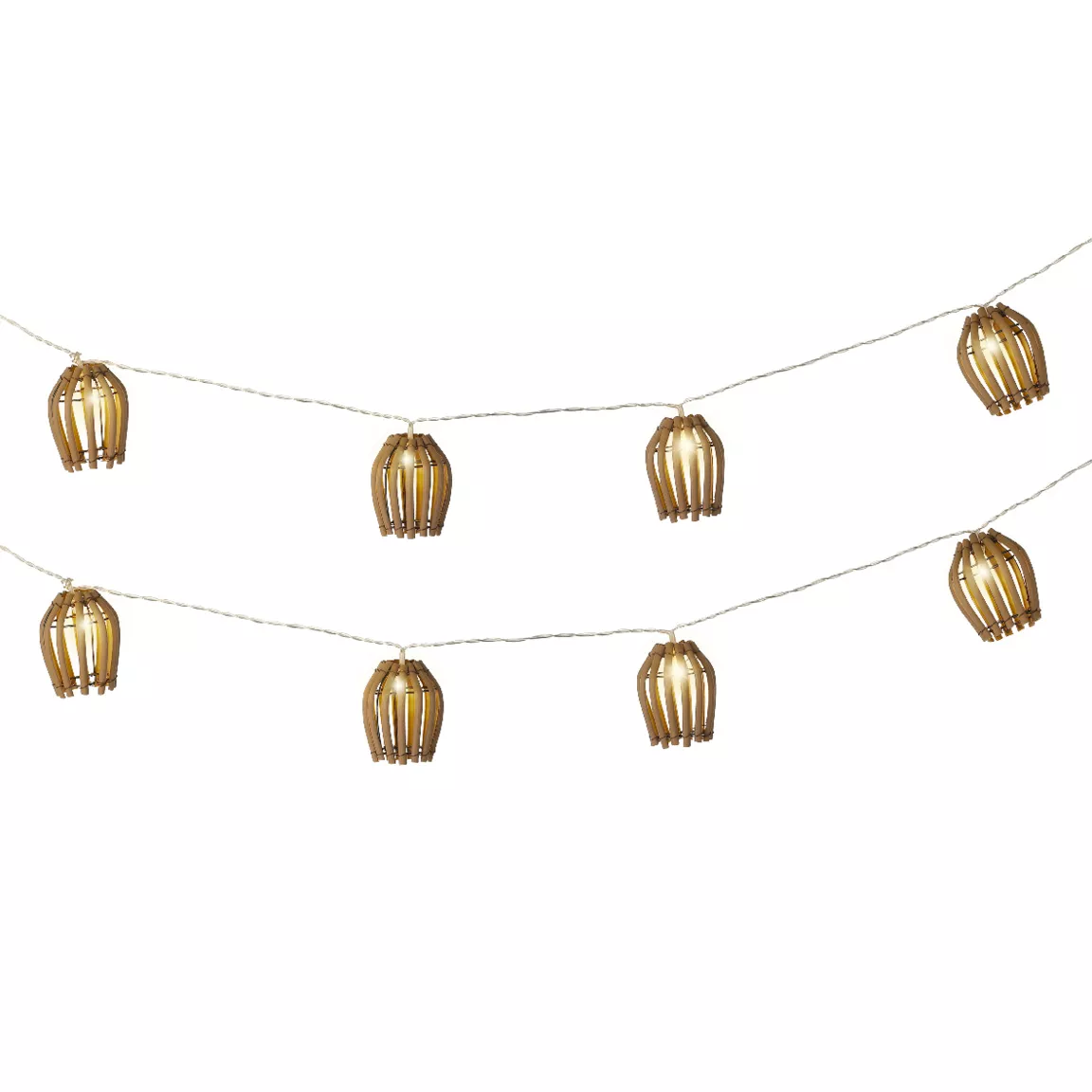 Guirlande lumineuse extérieur à piles 2,7 m Eclat Naturel et blanc chaud