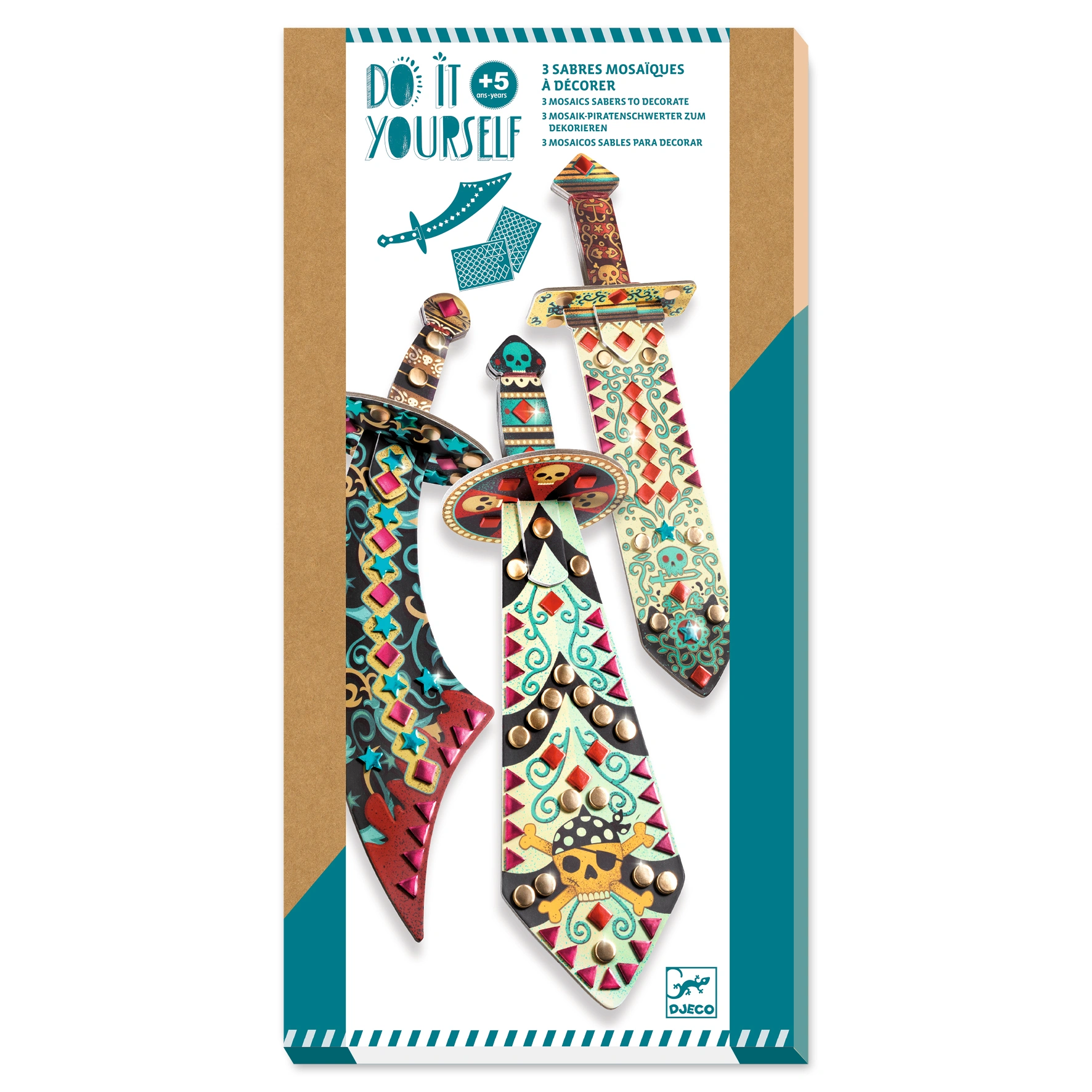 Mosaik-Piratenschwerter DO IT YOURSELF – WIE EIN PIRAT in metallic