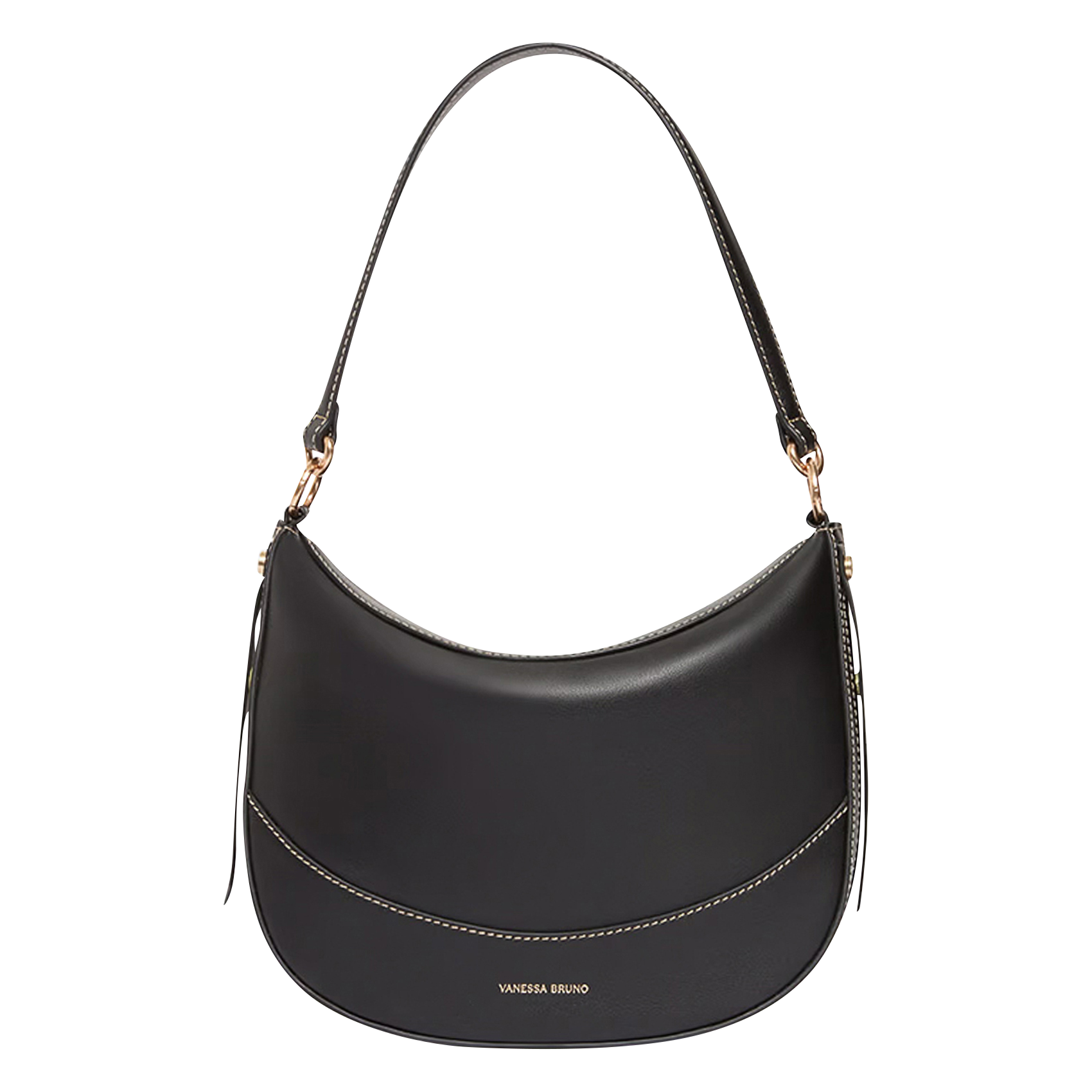 DAILY BAG MM - Sac porté épaule en cuir | Noir