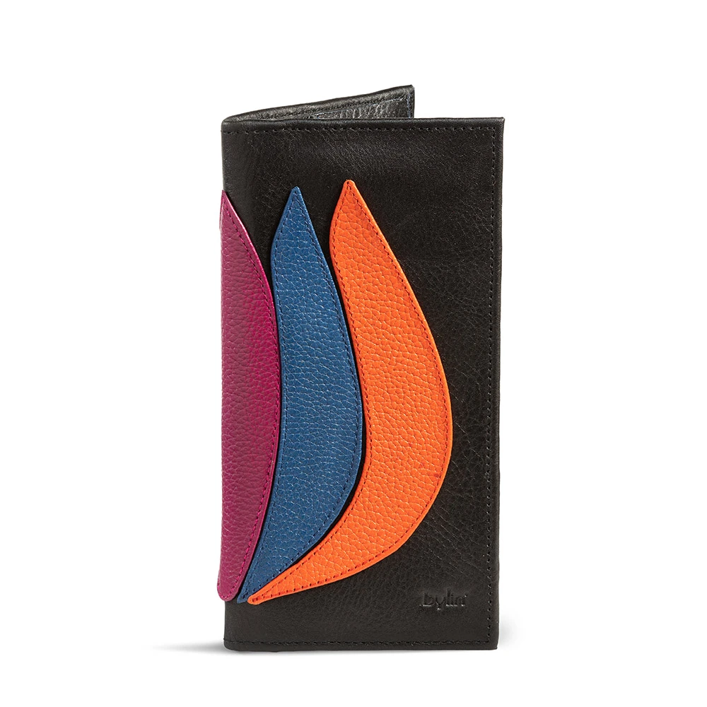 Tulip Wallet Flat Black / Multi Color Tulip