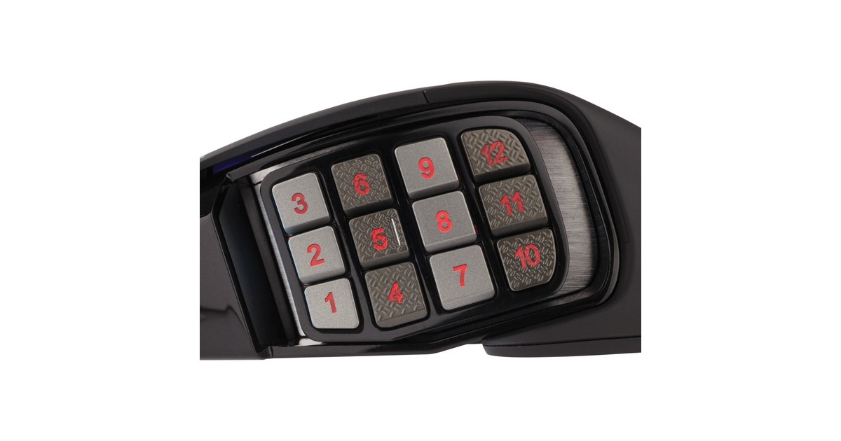CorsairScimitar RGB ELITE gaming muis  (Zwart, 18.000 dpi, RGB leds)