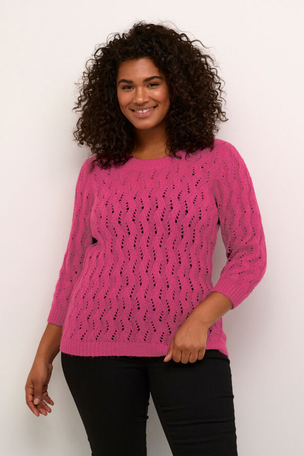 Kaffe Curve KClana Knit Pullover Festival fuchsia