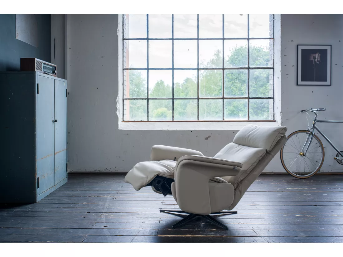 Fauteuil - Gris cuir - NAMA