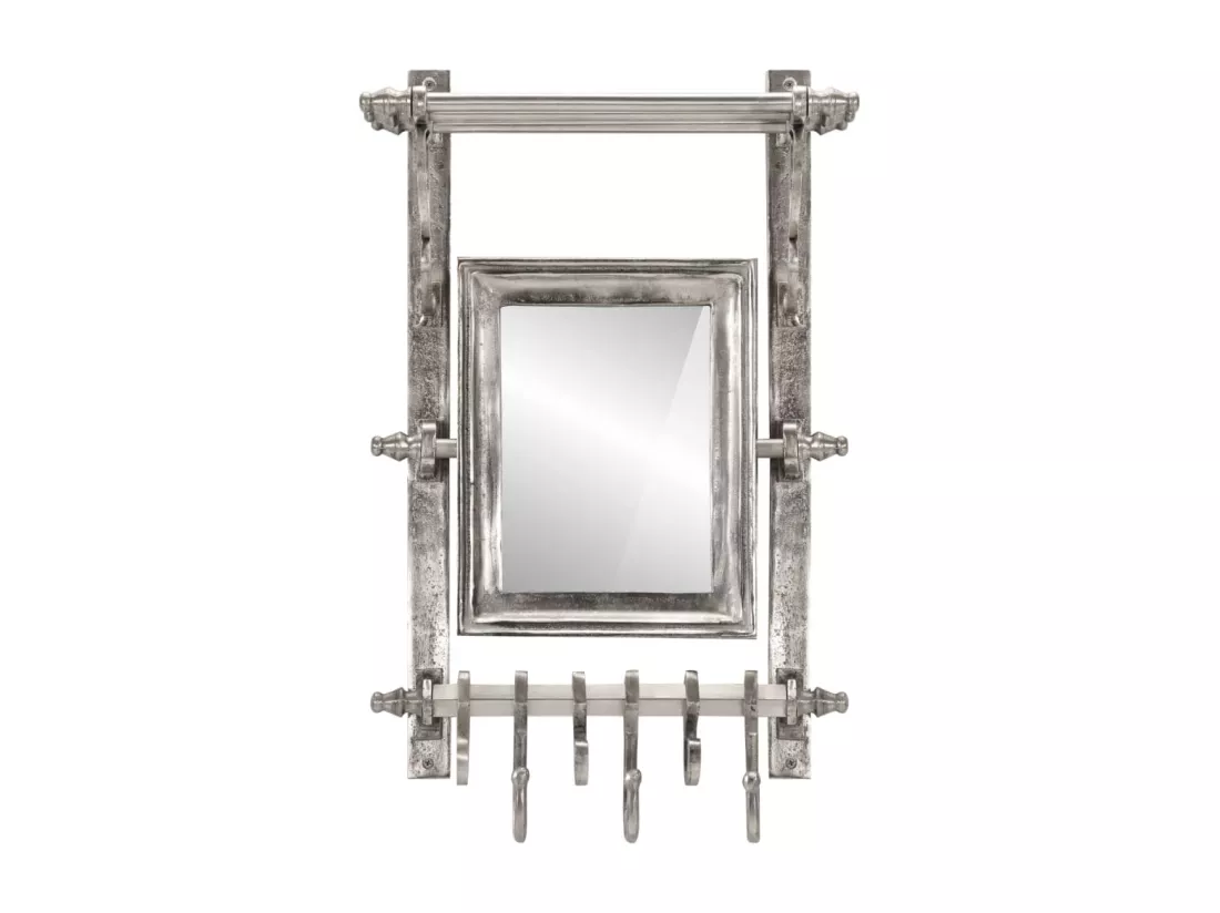 Porte-bagages avec cintres mural aluminium