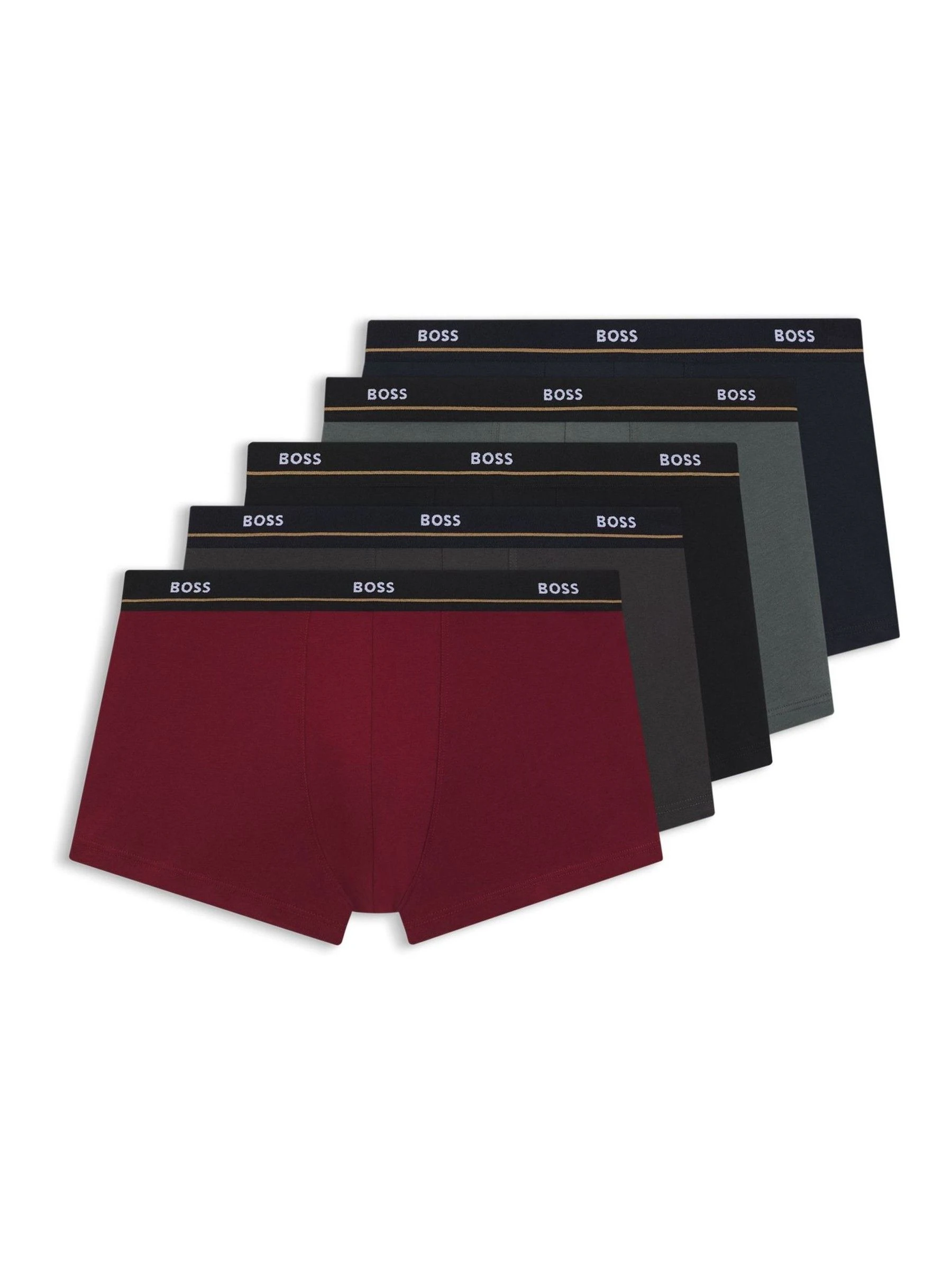 Rood - BOSS Essential Logo Boxers Trunks 5 Pack