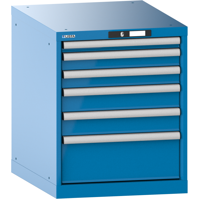 Armoire à tiroirs Lista 27 x 36E H 70 x L 56,4 x P 72,5 cm avec plusieurs tiroirs Key Lock