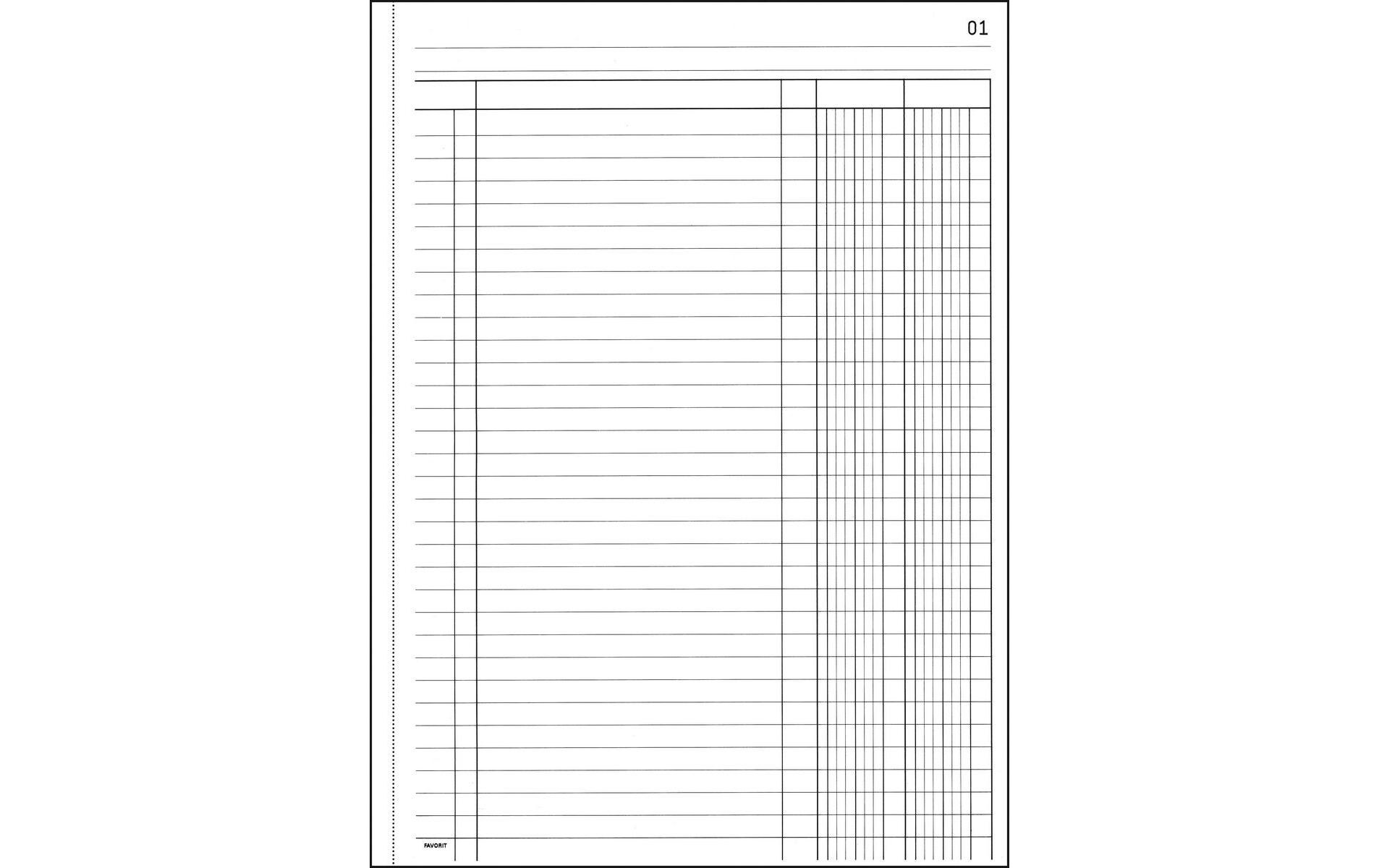 Durchschreibeblock 220 x 297 mm 2 Kolonnen2 Kolonnen-Durchschreibebuch