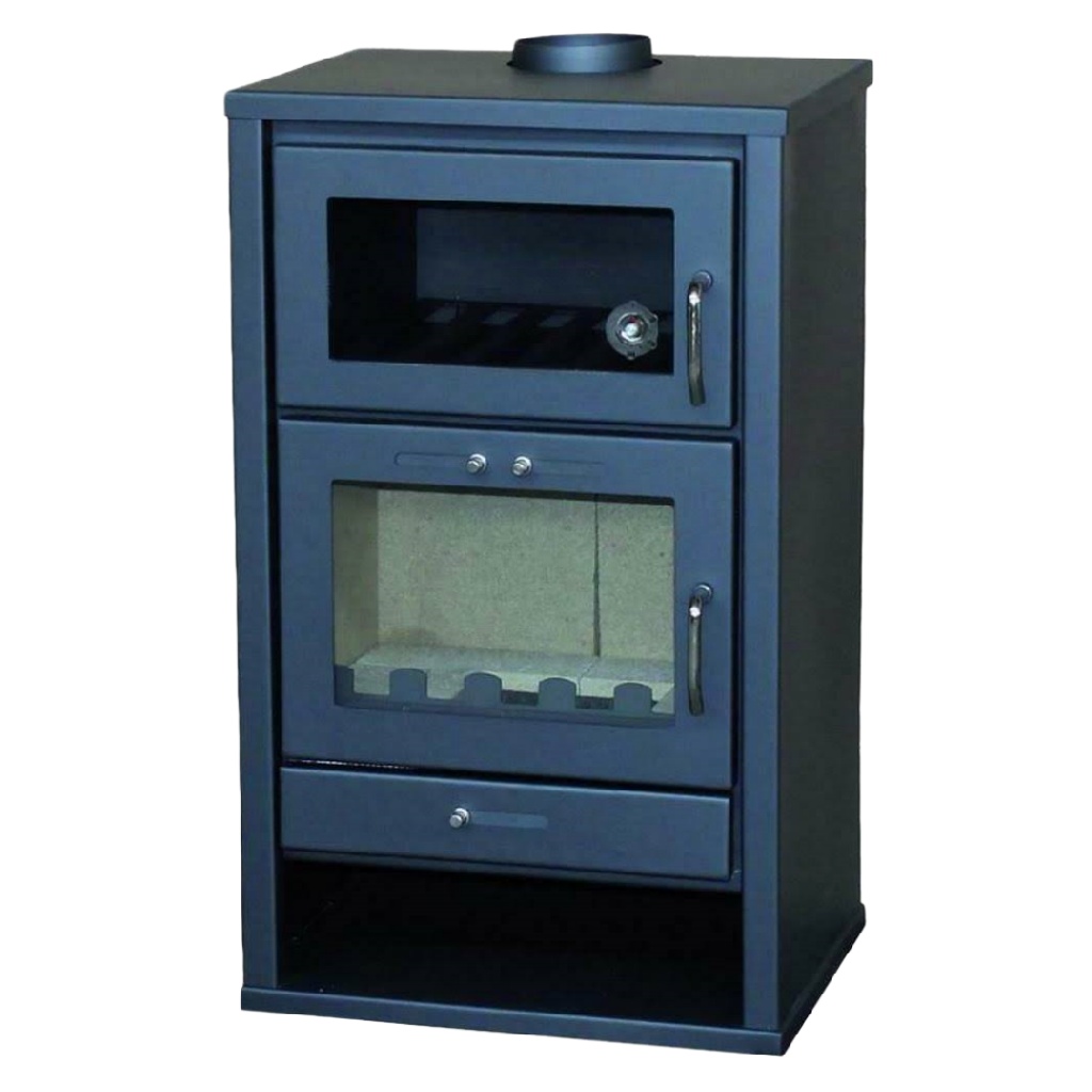 Poêle à Bois avec Four Intégré – Chauffage et Cuisson Écologiques – Acier Haute Résistance 9 kW