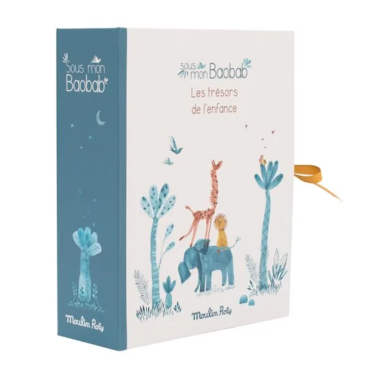 Sous mon baobab coffret naissance   Blanc/Bleu        de               Moulin Roty
