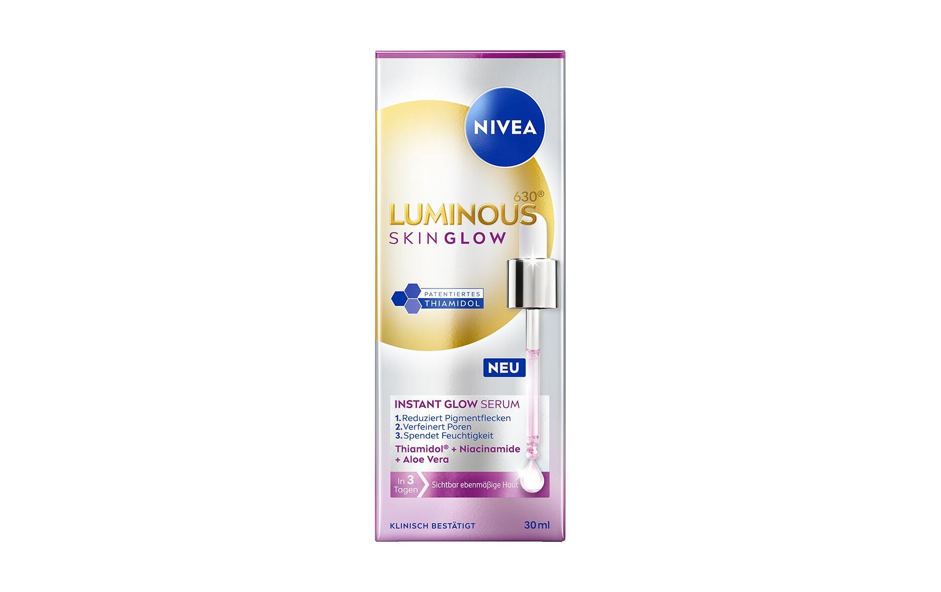 Gesichtsserum Luminous630 Skin Glow Instant 30 mlLuminous630 Skin Glow Serum für eine sichtbar ebenmässigere Haut