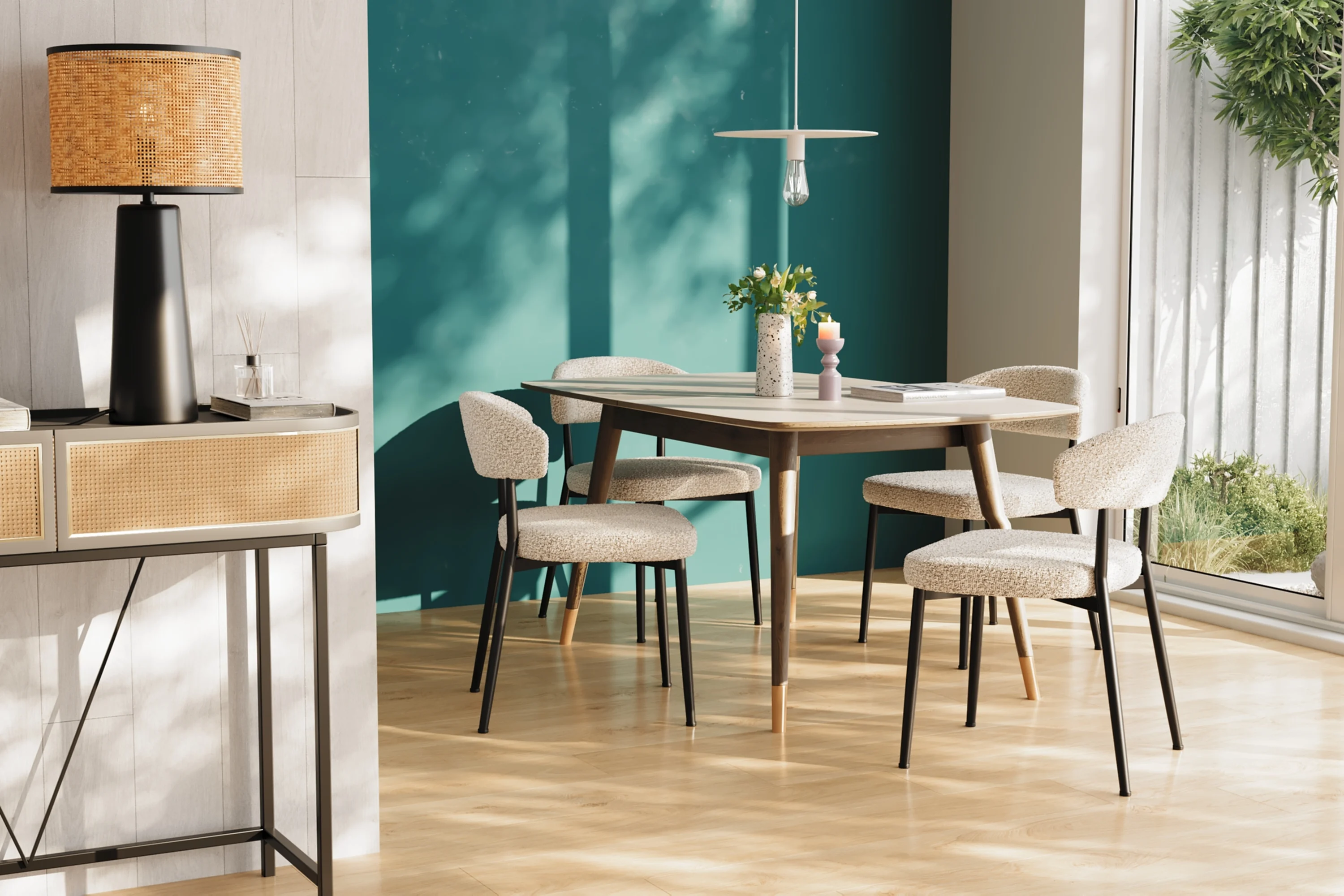 MONA - Lot de 2 chaises de salle à manger | Blanc