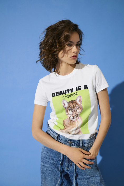 Only witte dames t-shirt