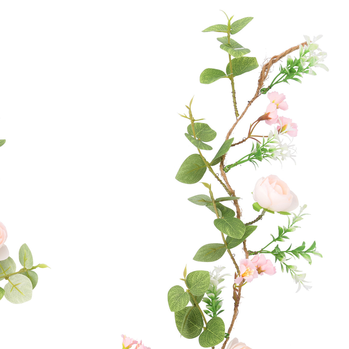My Home Blumen-Girlande zum Aufhängen grün / rosa