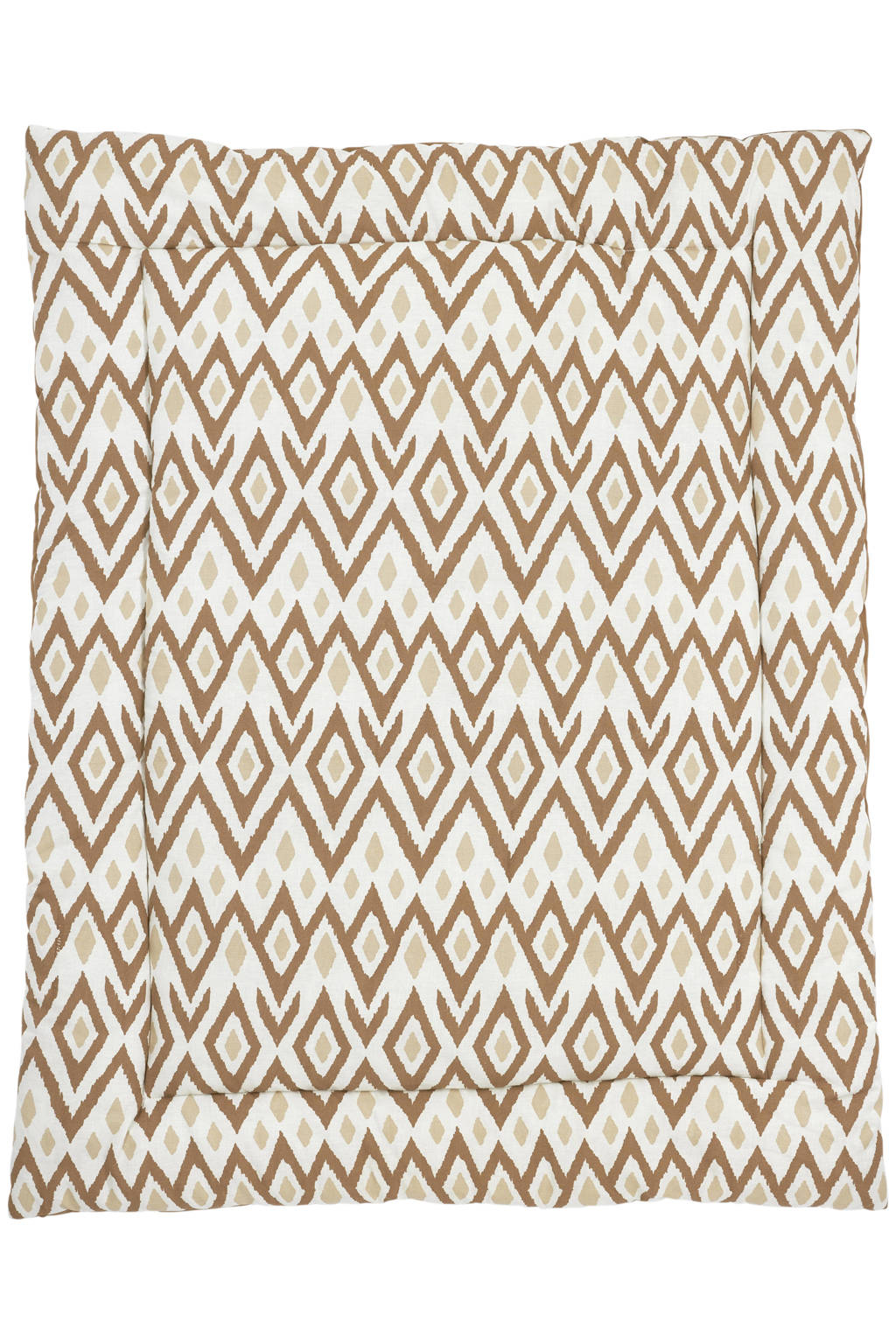 reversible boxkleed Ikat/Uni 80x100 cm Sand/Toffee